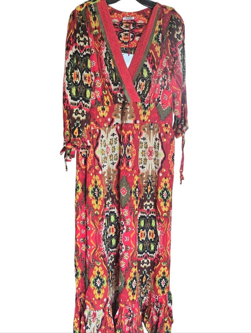 Joe Browns Red Multicolor Bohemian Maxi Dress